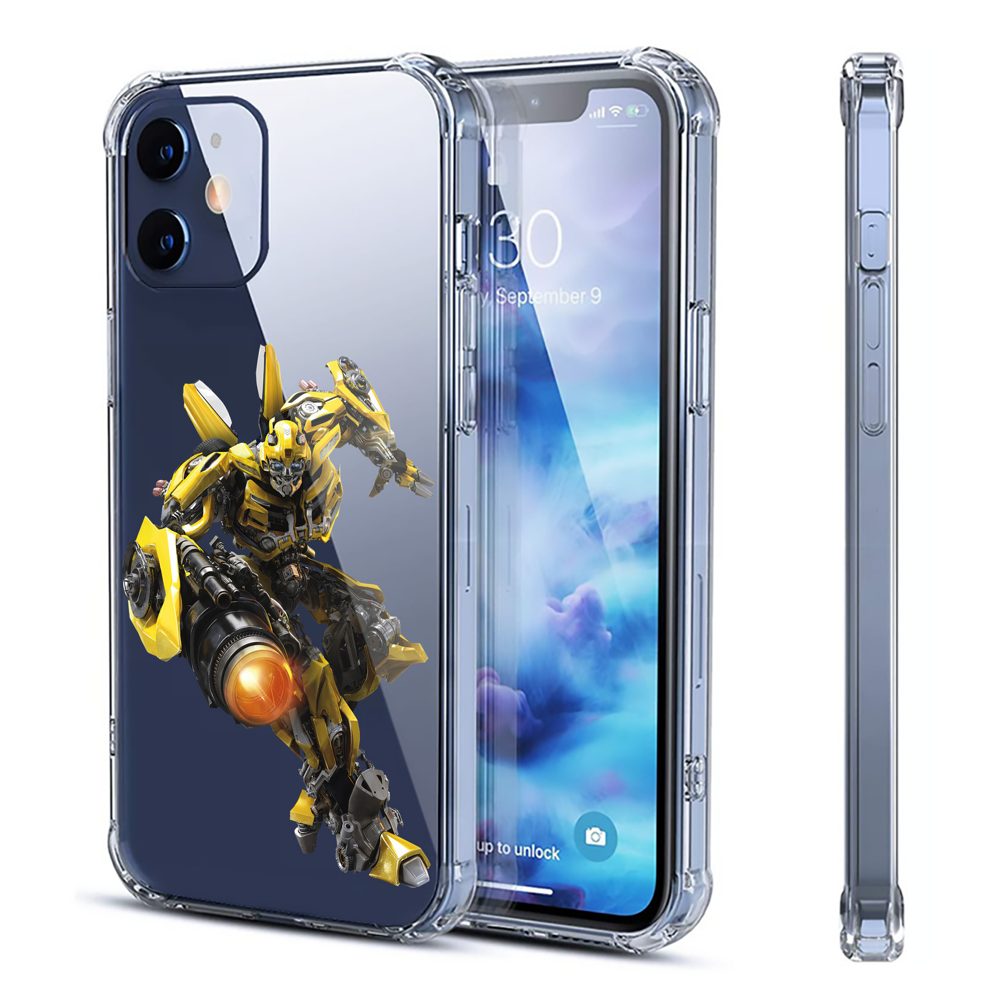 （画像用） Transformers トランスフォーマー 【iPhone 12シリーズ対応】透明スマホケース（クリアソフトケース）